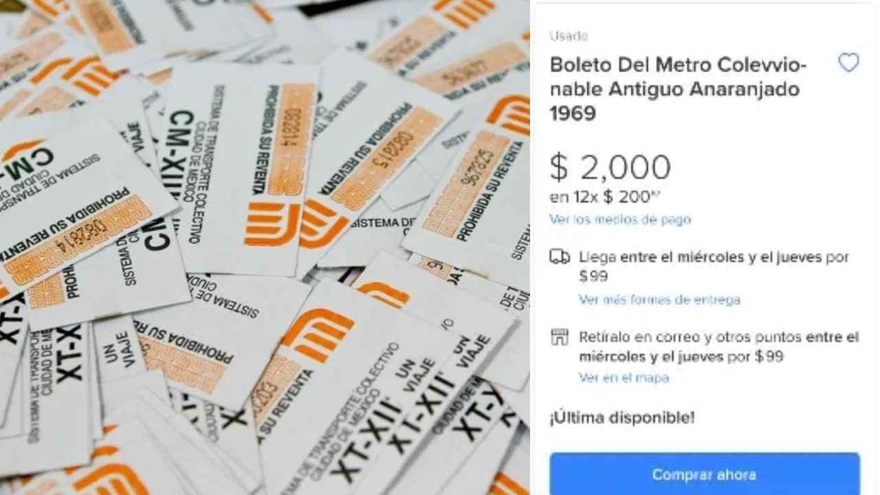 A través de Mercado Libre se vende boleto del Sistema de Transporte Colectivo (STC) Metro de la CDMX hasta en 2 mil pesos