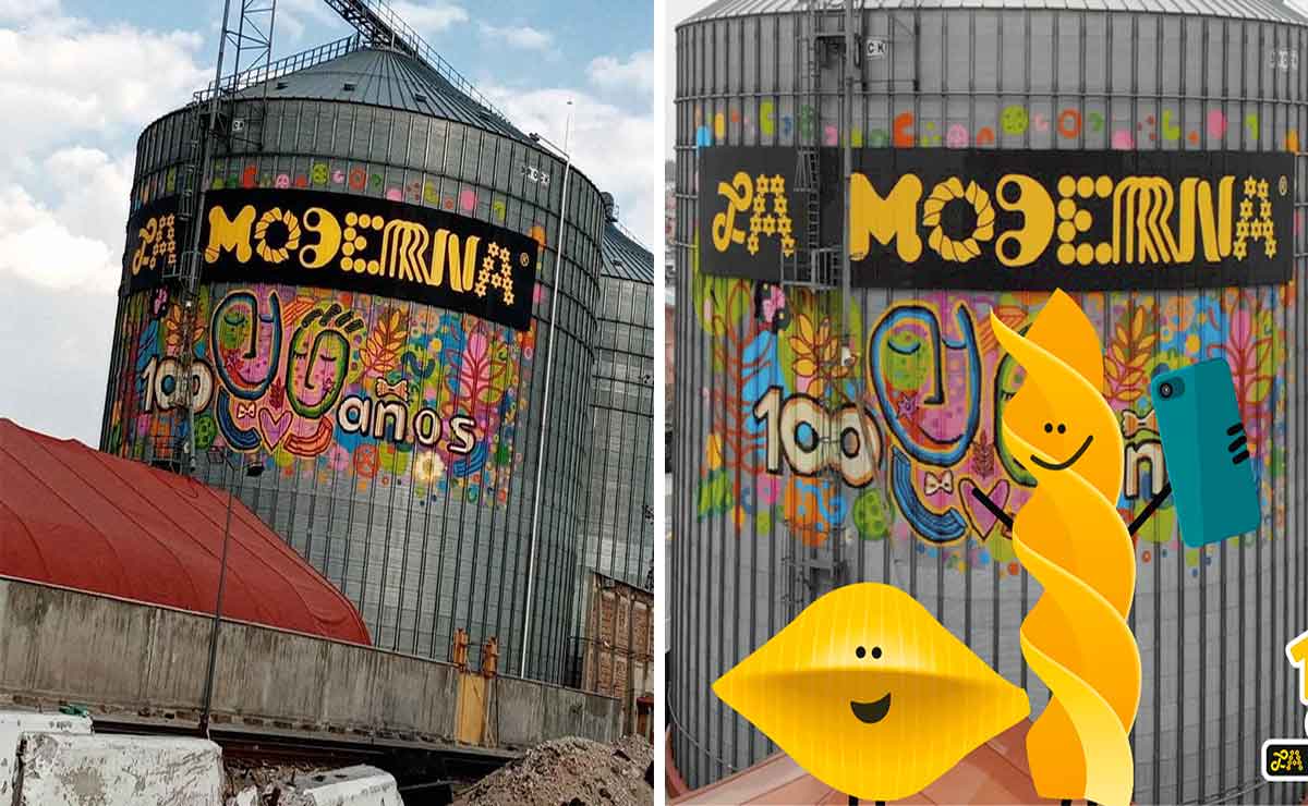 La moderna lanza mural para conmemorar sus 100 aniversario.