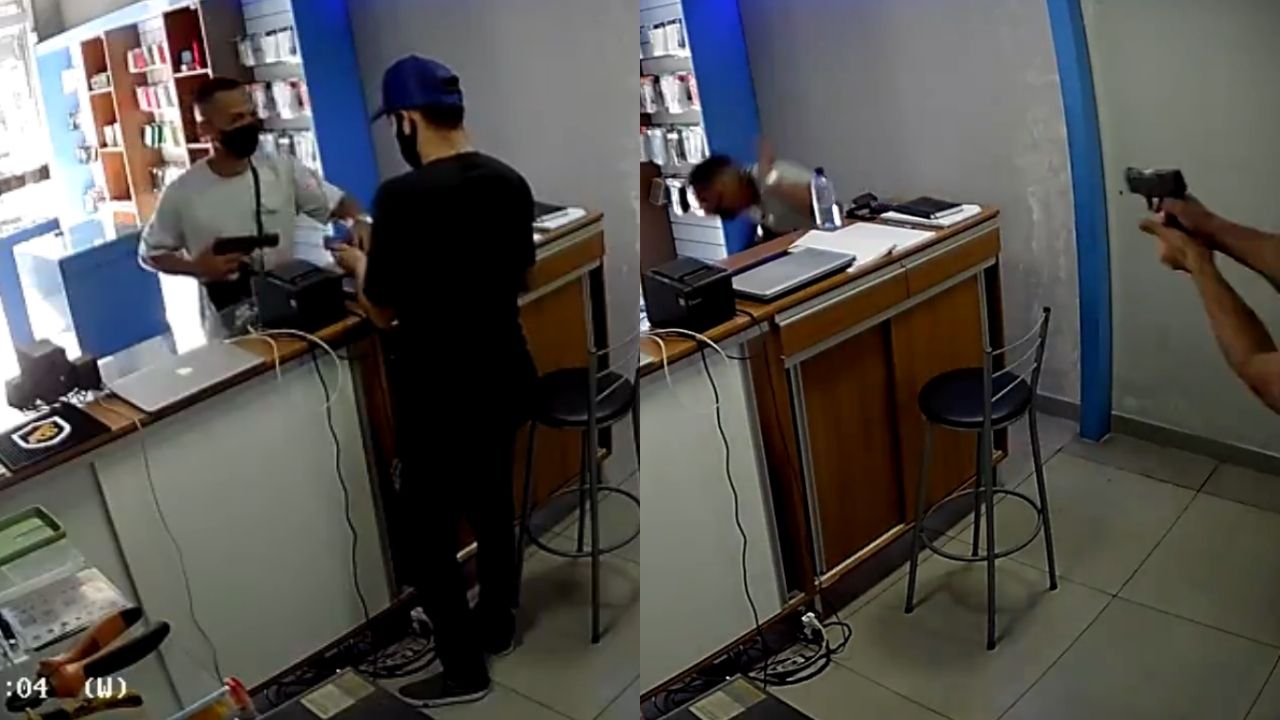 Dueño de una tienda de celulares le dispara a un delincuente por la espalda luego que se disponía a huir con lo robado