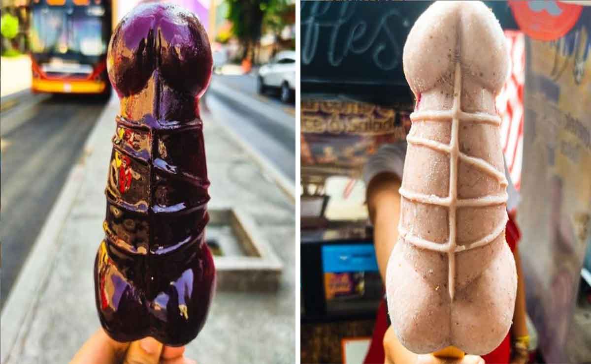 Paletas de hielo en forma de nepe.