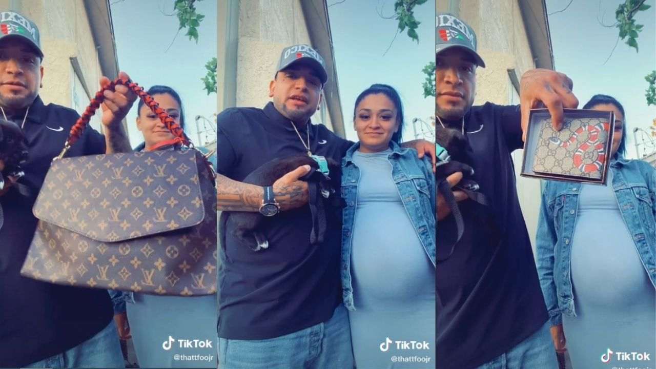Pareja se hace viral en TikTok por invitar a un baby shower masivo al estilo XV años e Rubí, donde tendrán rifas de Louis Vuitton y Gucci