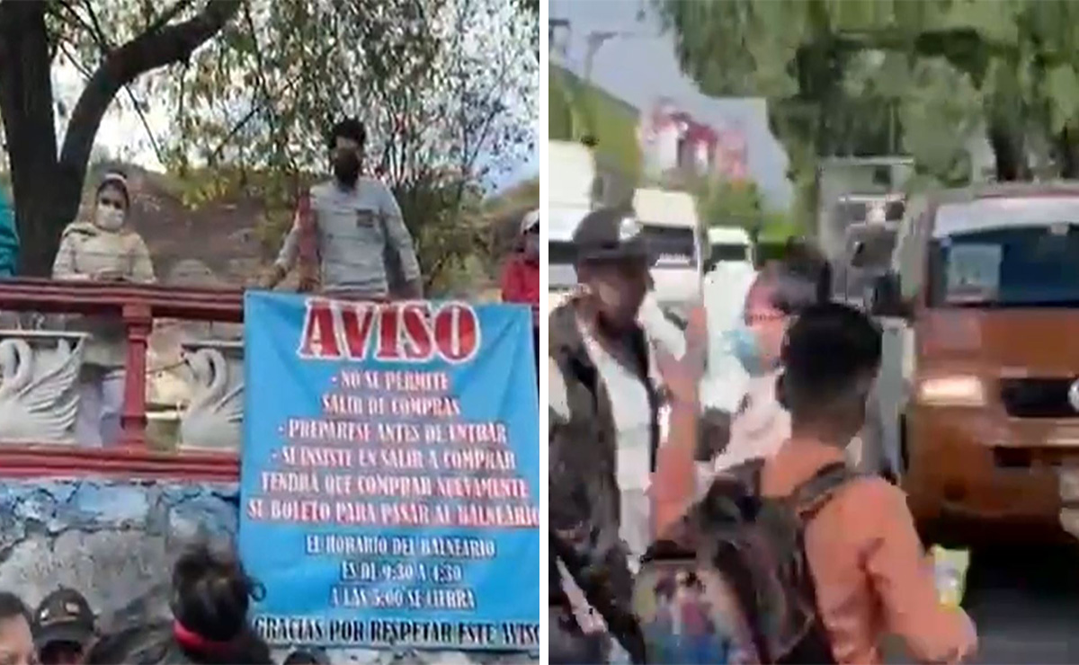 Semana Santa 2021 por viernes santo habitantes bloquearon calzada para pedir que abrieran un balneario.