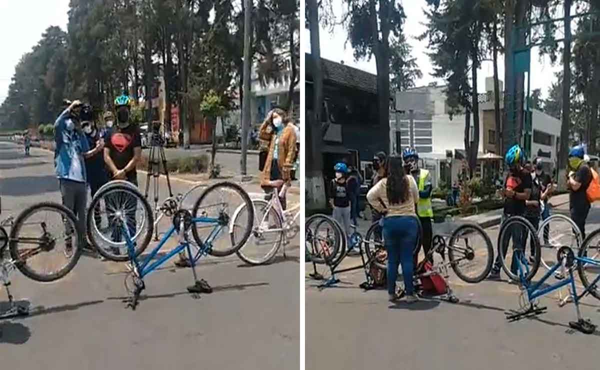 Toluca quitan ciclovías en Paseo Colón.