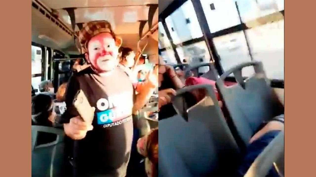Usuarios graban balacera en pleno show de payasos en camión de Sonora