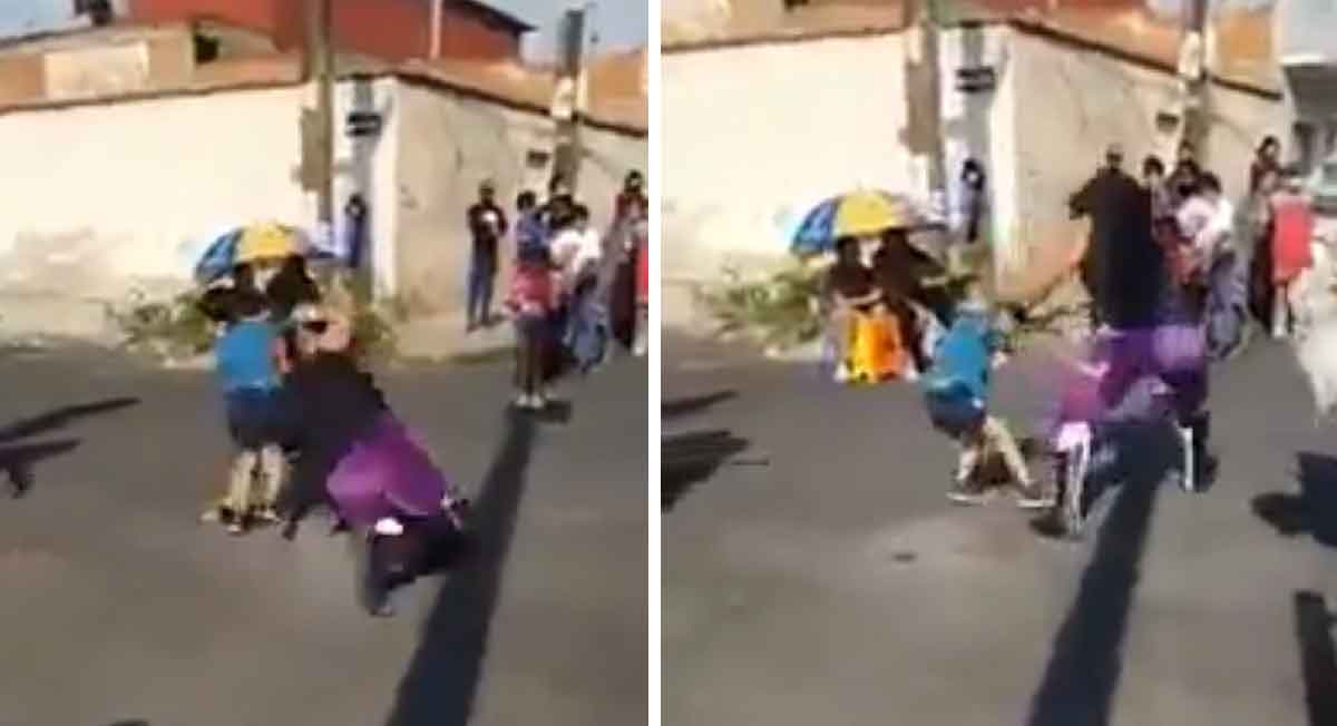 lucha libre mexicana del momento en que el vikingo einar abusa de fuerza con un niño en espectáculo