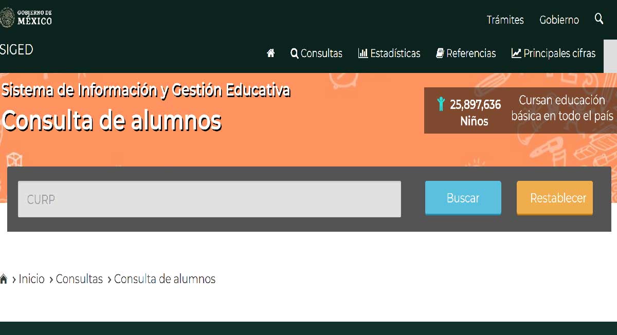 en el portal del SIGED para consultar y descargar las boletas de calificaciones de las y los alumnos de preescolar, primaria y secundaria tendrá que ser a traves del sistema de información y gestión educativa, además cuenta con apartado de docuemntos, escuelas, docentes y alumnos, tienes que considerar tu CURP para obtener tu boleta