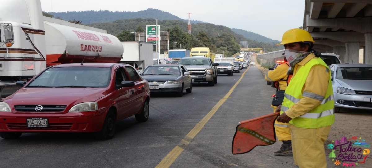 cerrarán carriles de la México-Toluca