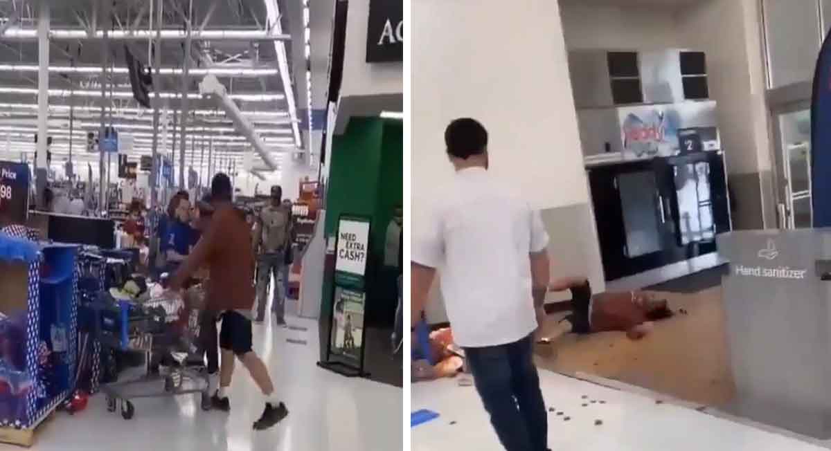 empleado Walmart encara a cliente y lo deja en el piso