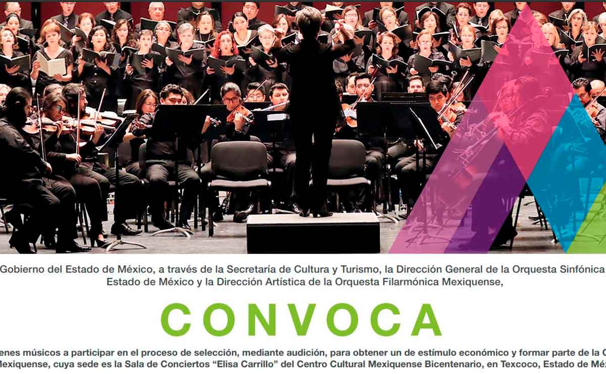 Convocatoria de Orquesta sinfónica del Estado de México.