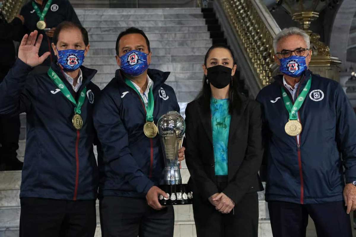 LA jefa de gobierno Claudia Sheinbaum recibió al campeón del futbol mexicano