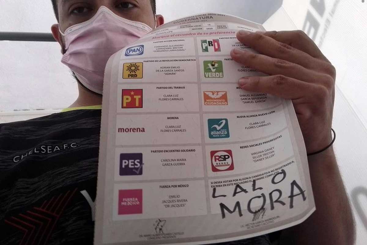 Lalo Mora se hace viral por recibir un voto para gobernador y el mismo lo presume