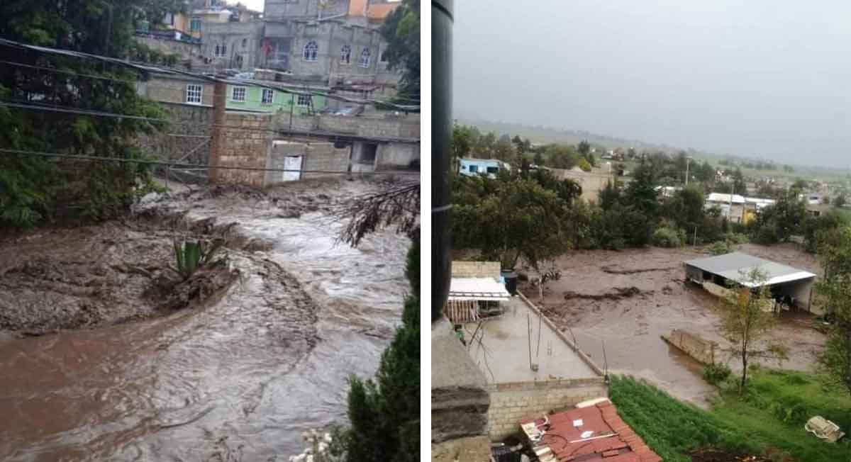 río tejalpa tuvo desbordamiento y afectaciones en habitaciones de acahualco