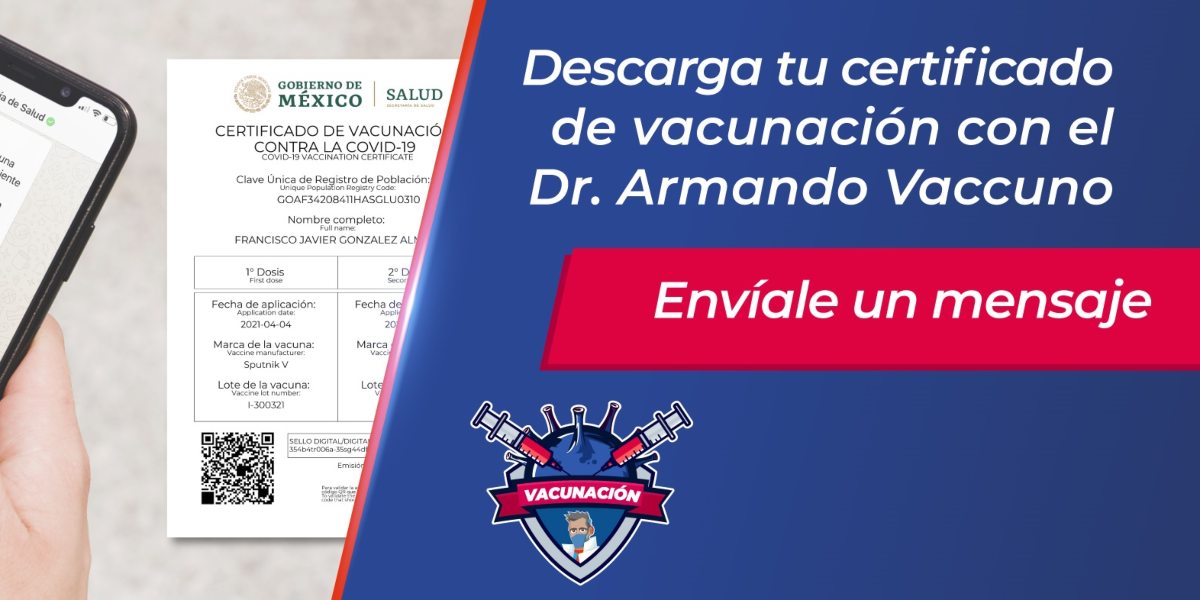 Conoce cómo descargar el comprobante de vacunación COVID-19 a través de WhatsApp