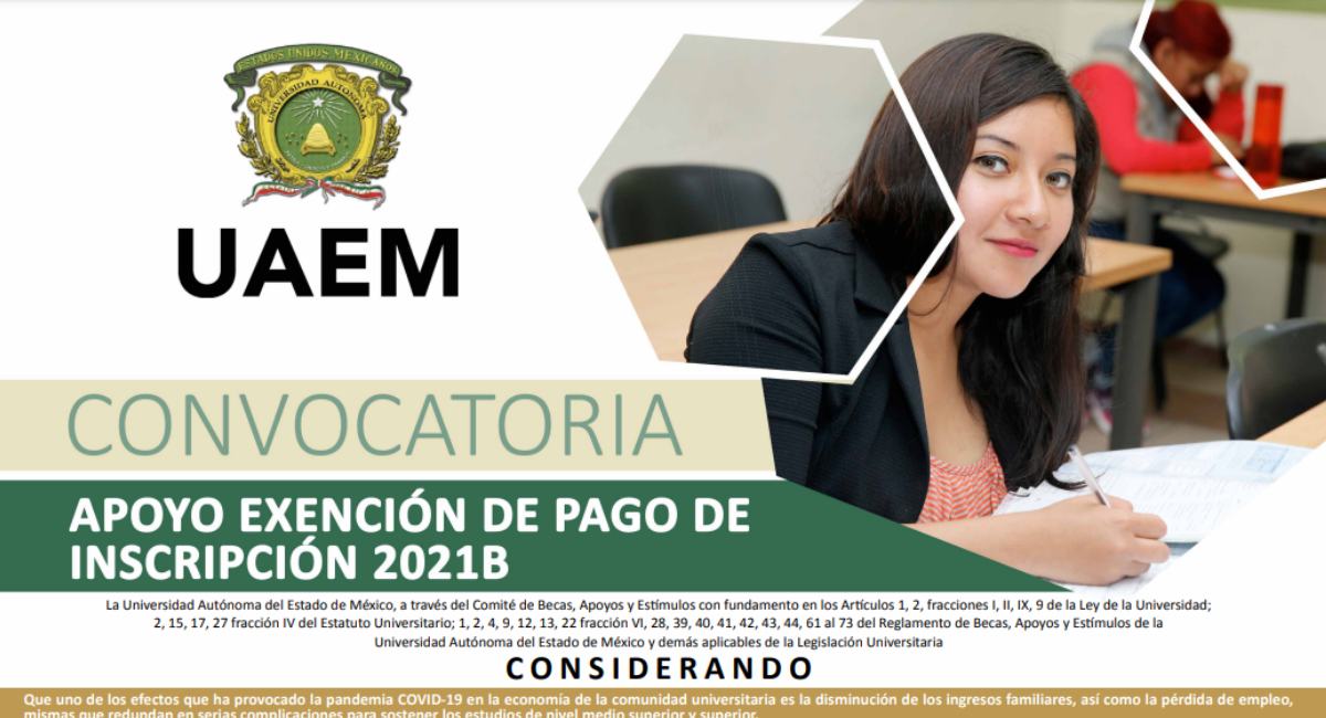 Ya puedes consultar los resultados de la Beca Exención pago de inscripción 2021B de la UAEMex