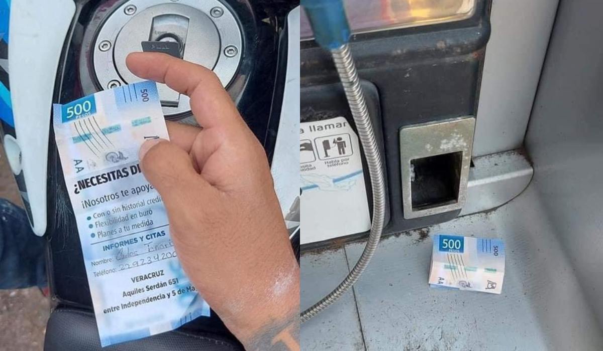 Noticia viral, hombre encuentra billete falso de 500 pesos