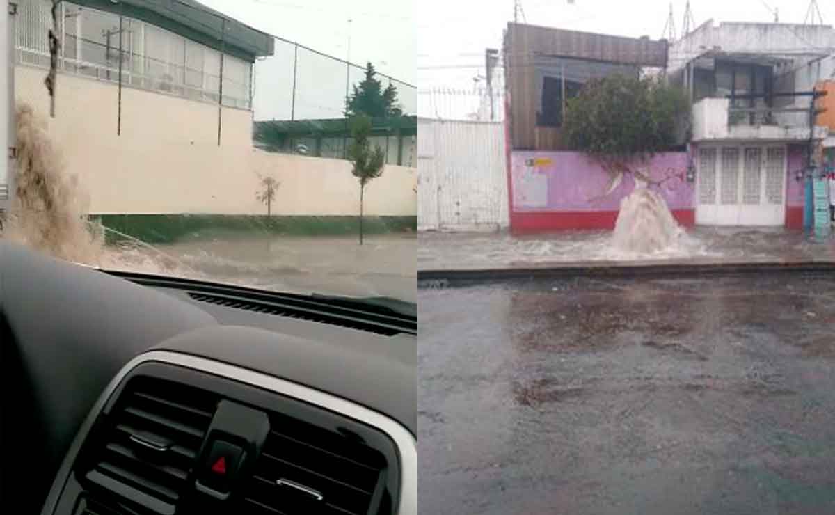 Se inundan calles de Toluca y Metepec.