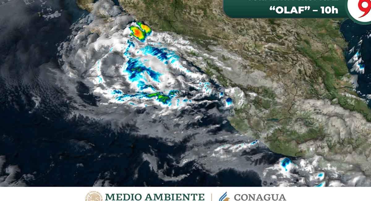 Huracán Olaf baja su intensidad a tormenta tropical