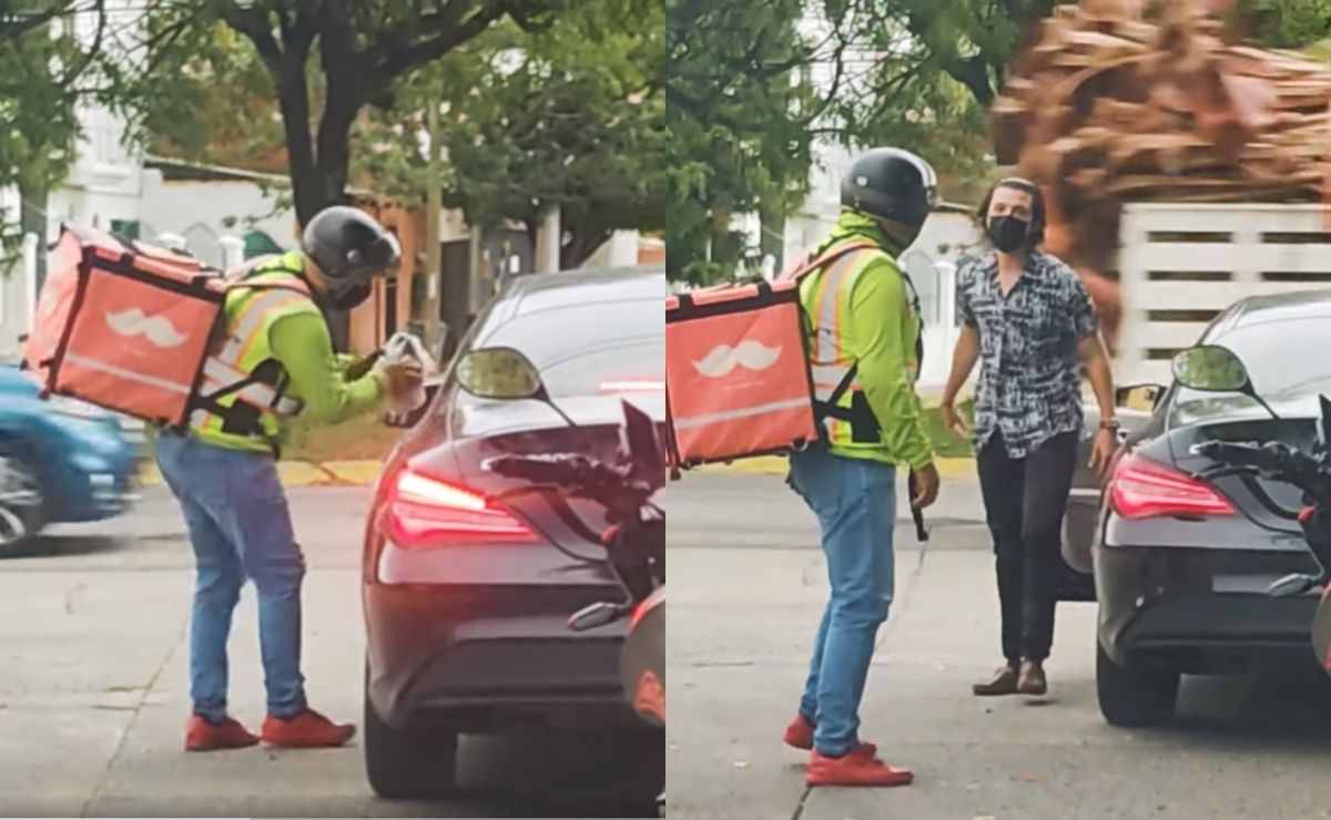 Conductor tira su basura pero repartidor de Rappi le da una lección