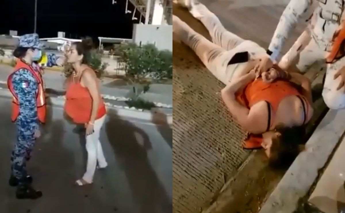 Una mujer cachetea a elemento de la Guardia Nacional y el video se hace viral