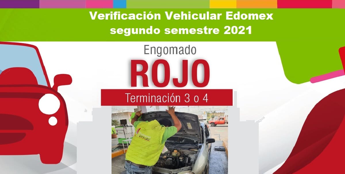 verificacion edomex engomado rojo