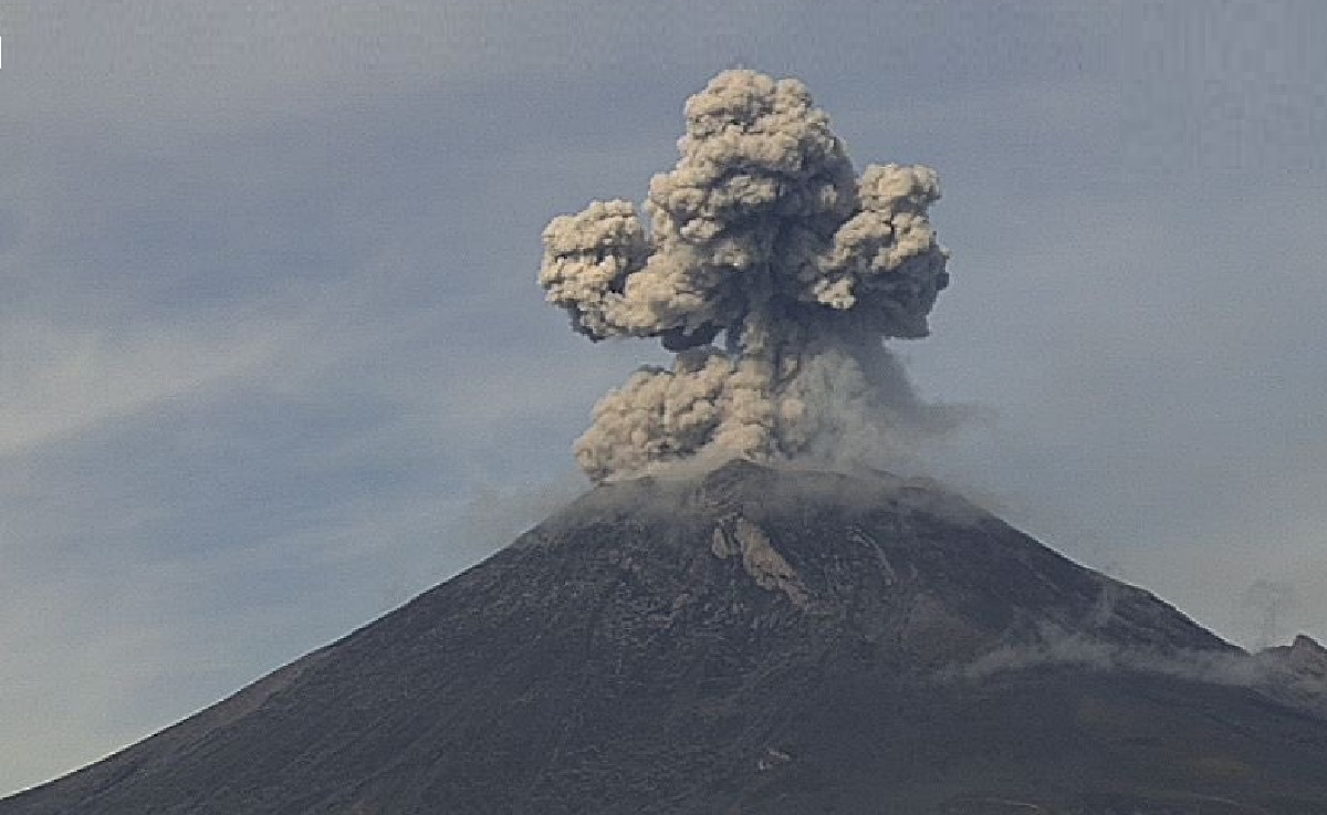 explosion volcan Popocatépetl en puebla
