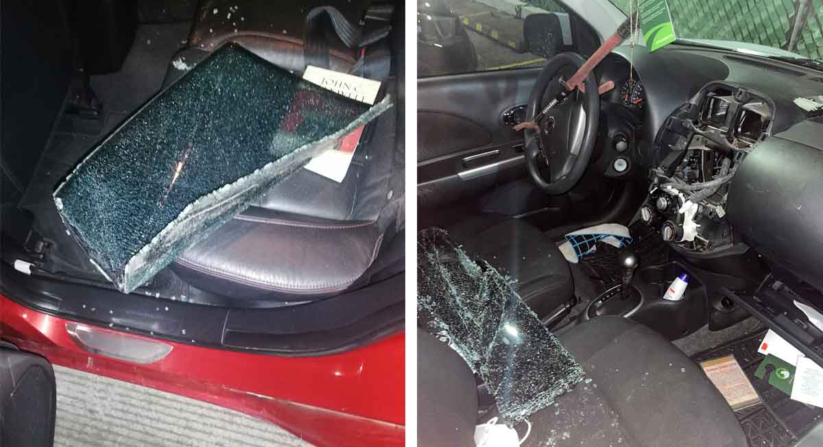 asi son los cristalazos en toluca reportan afectados