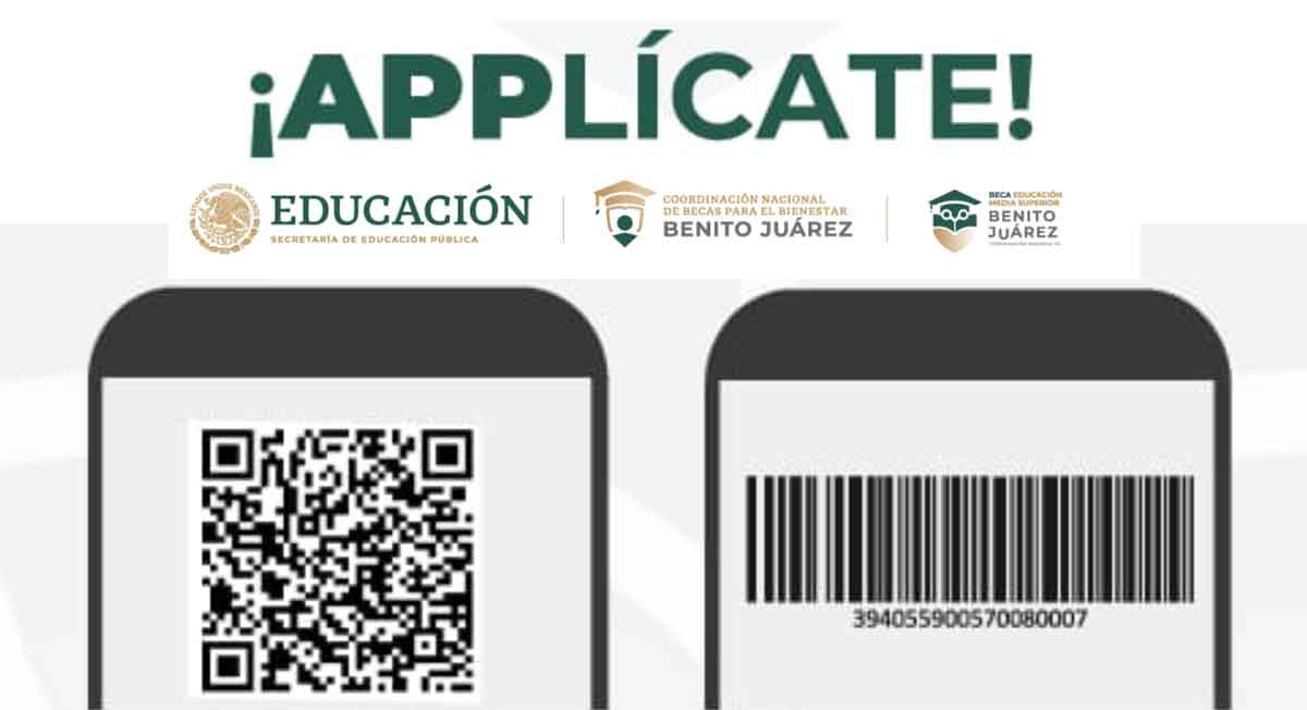 código qr o de barras apra cobrar becas benito juárez