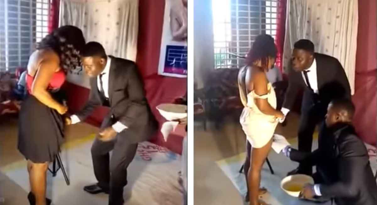 video viral de padrecito afeitando