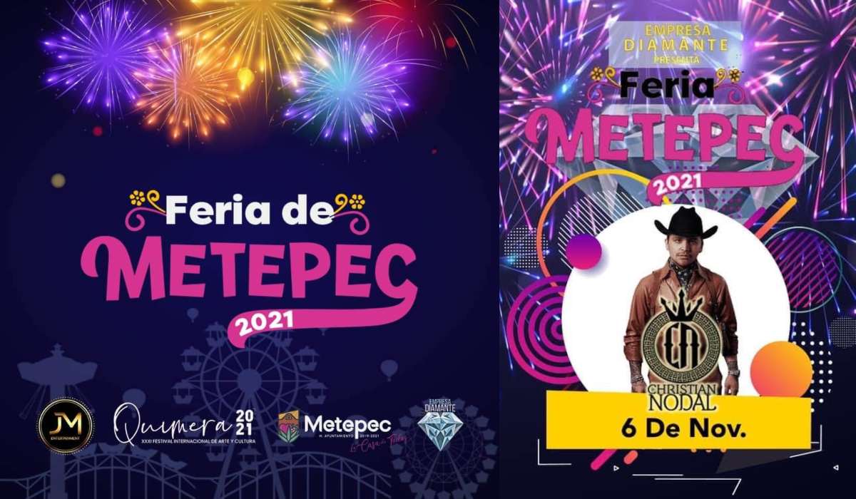 ¿Qué artistas se presentarán en el Centro de Espectáculos en la Feria de Metepec 2021?