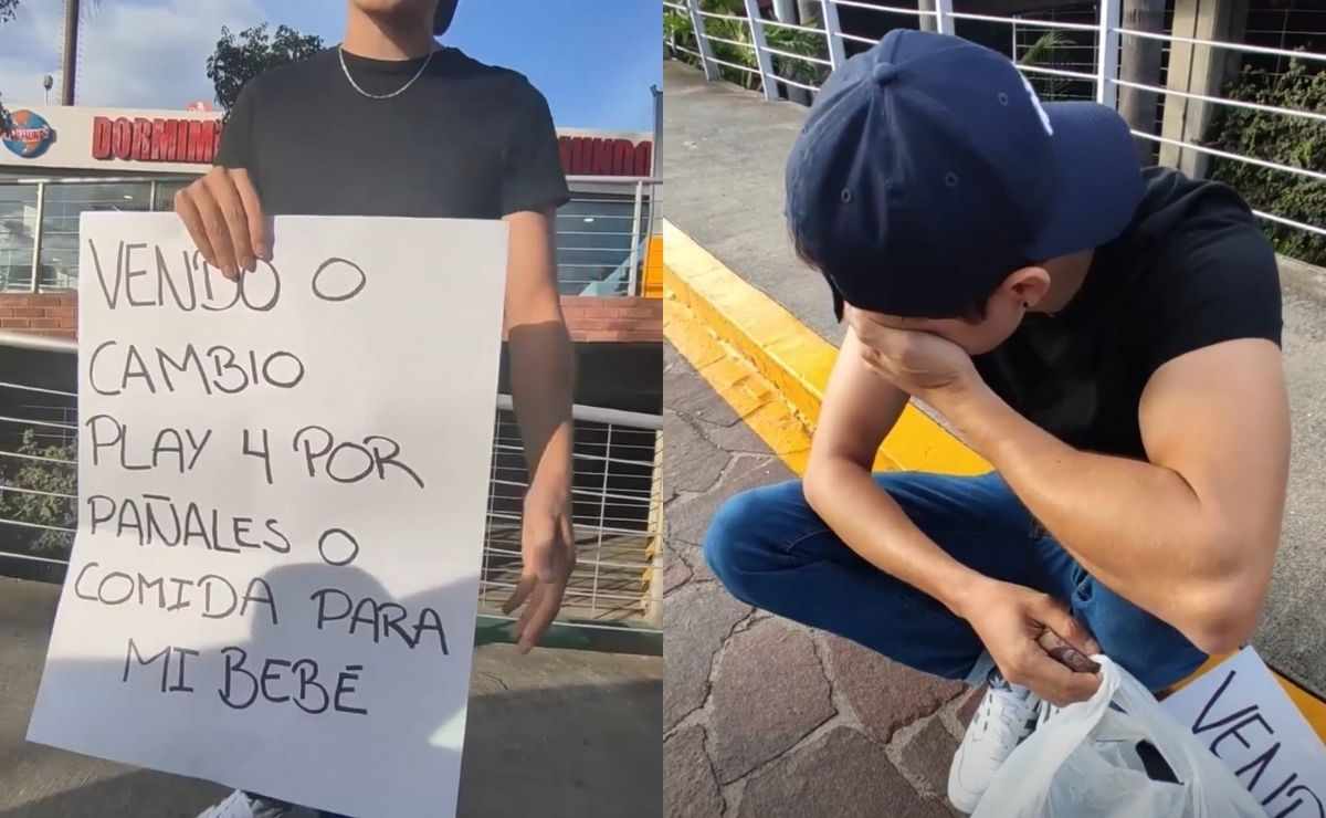 Joven se vuelve vital por cambiar playstation 4 por pañales y comida para su bebé