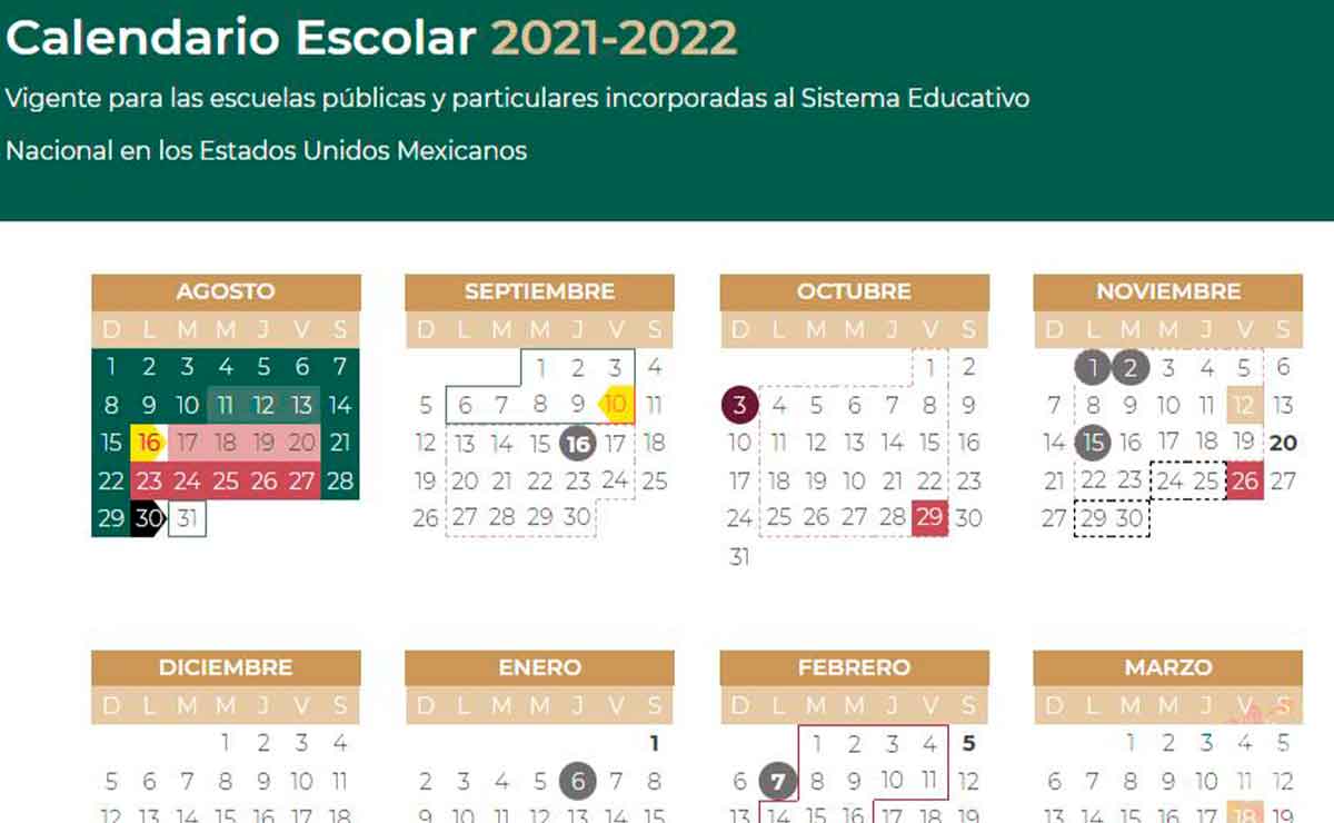 calendario sep 2021 a 2022