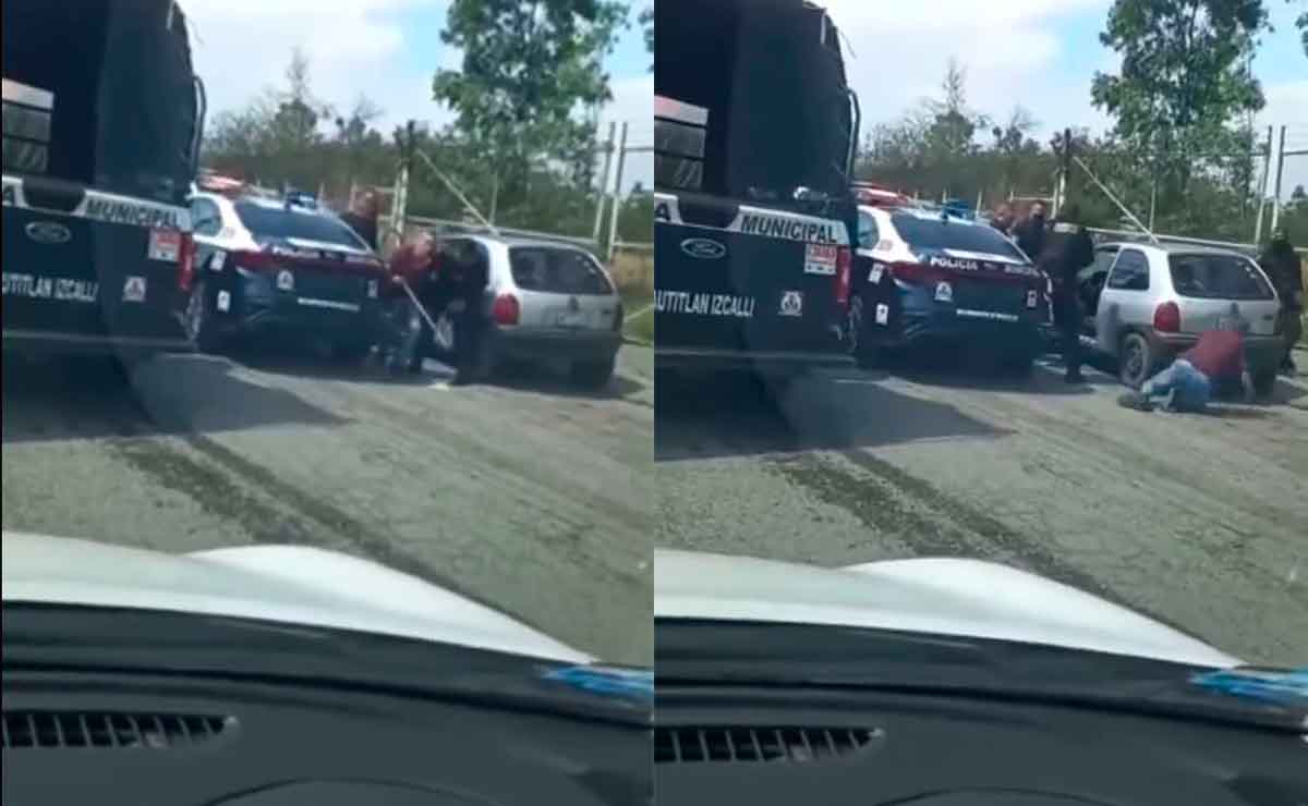 Policías agreden a abuelito con discapacidad en Edomex