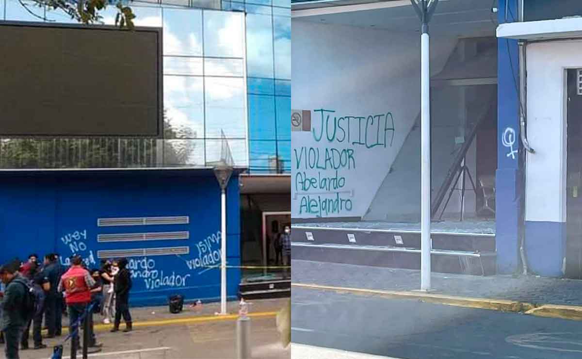 Toluca: Feministas destruyen fachada de universidad ISIMA en Toluca