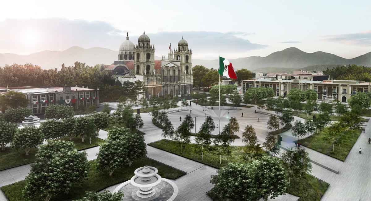 este es el macroproyecto de la plaza de los mártires de Toluca