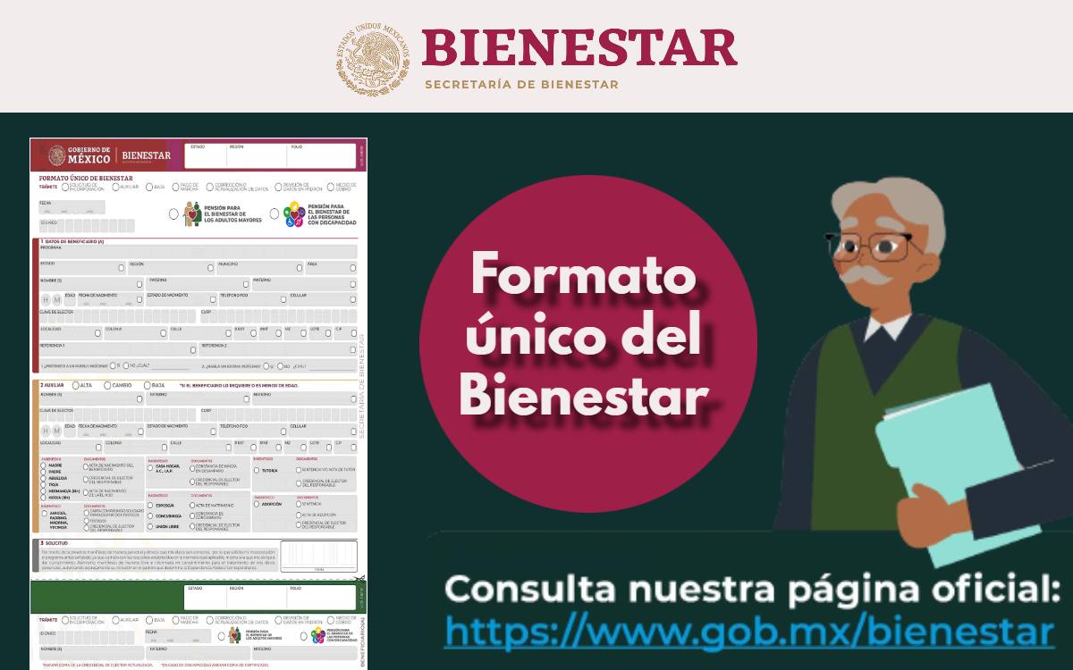 ¿Dónde obtener el formato único del bienestar de la Pensión de adultos mayores 2022?