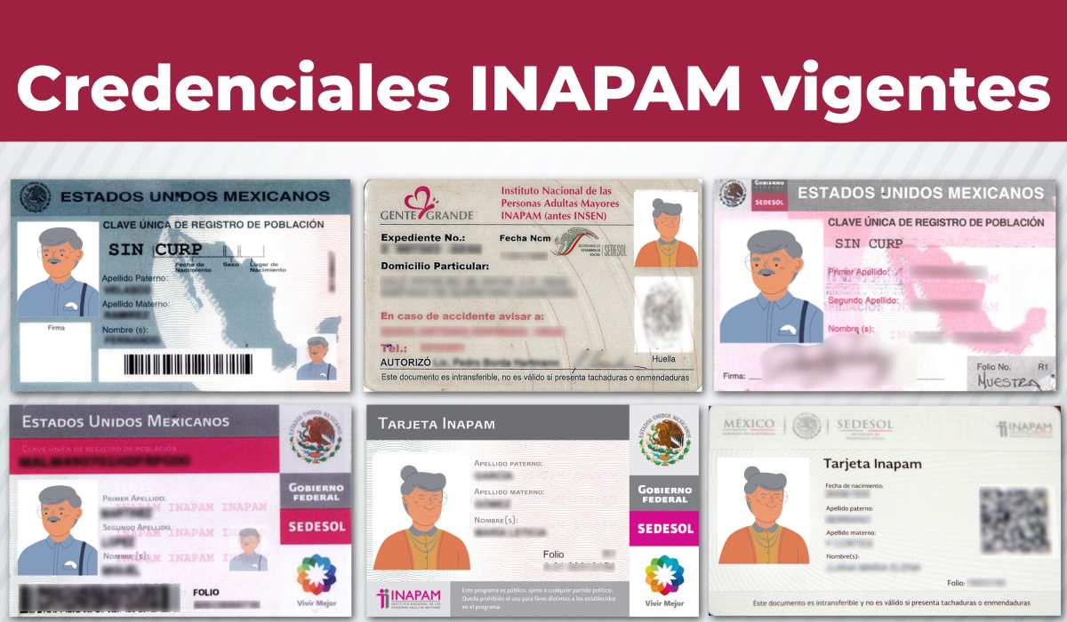 ¿Cuántos diseños de la credencial INAPAM existen actualmente?