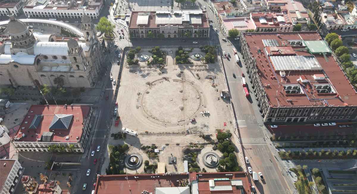 avances de la plaza de los mártires toluca remodelación