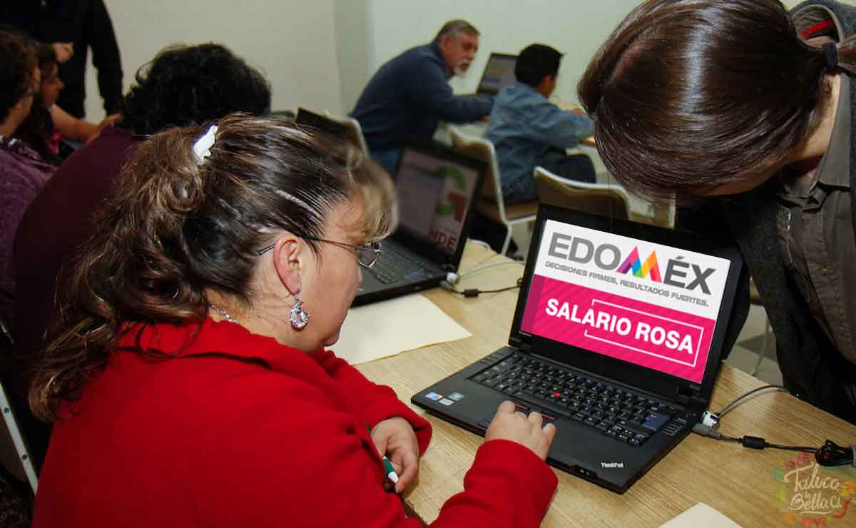 Madre realizando su registro para el salario rosa 2022