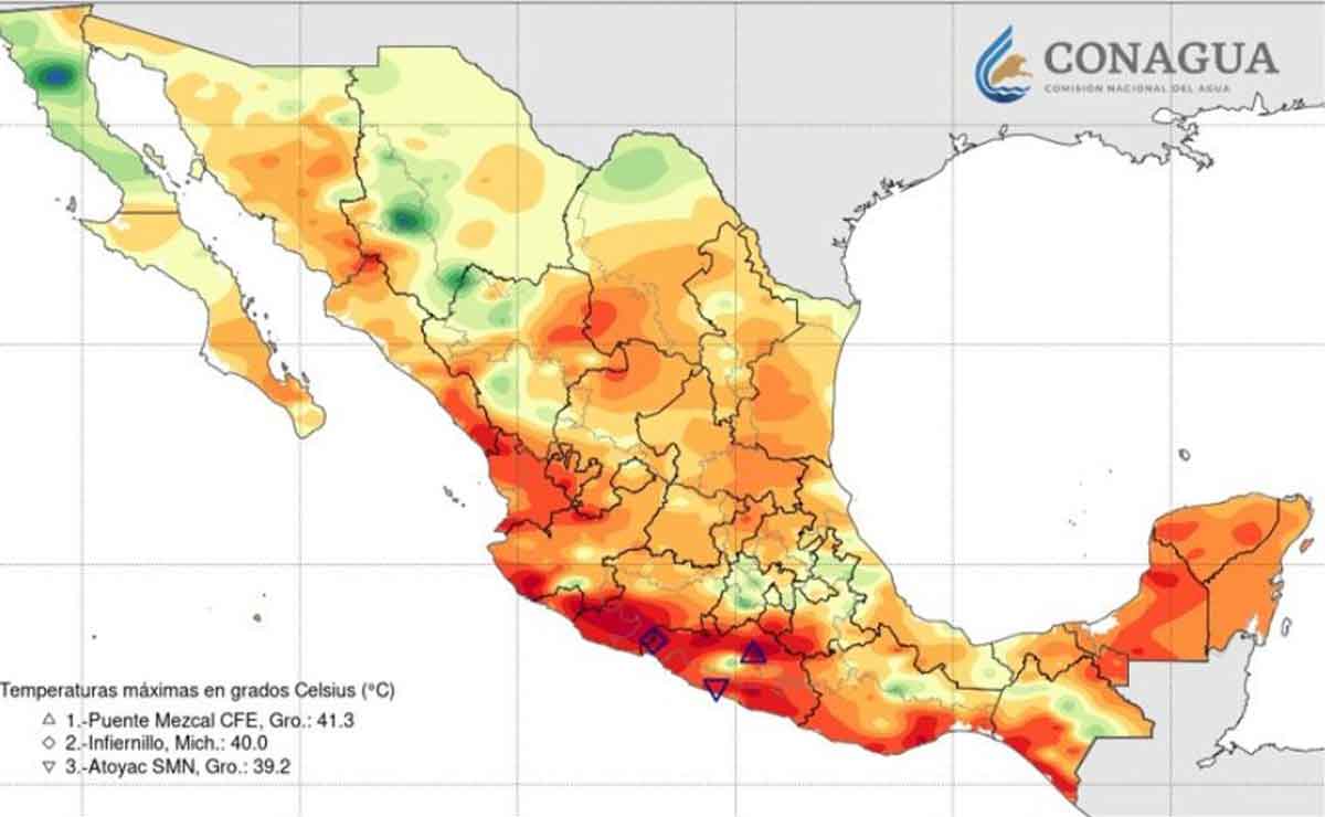 Se registrarán altas temperaturas calurosas en estados de México