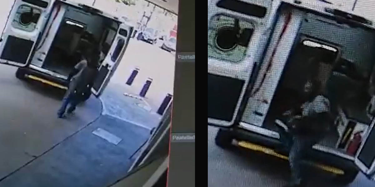 Video viral: sujeto robando a paramédicos mientras hacían su labor