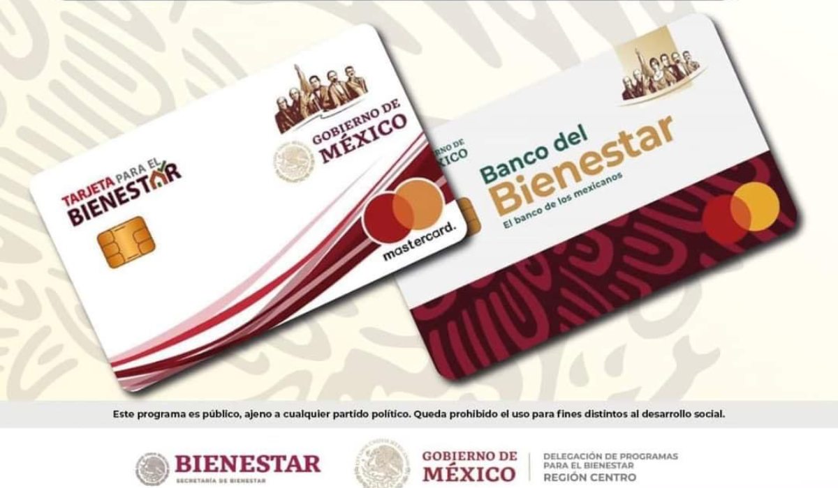 Diseños de las tarjetas del Bienestar que son entregadas a los beneficiarios