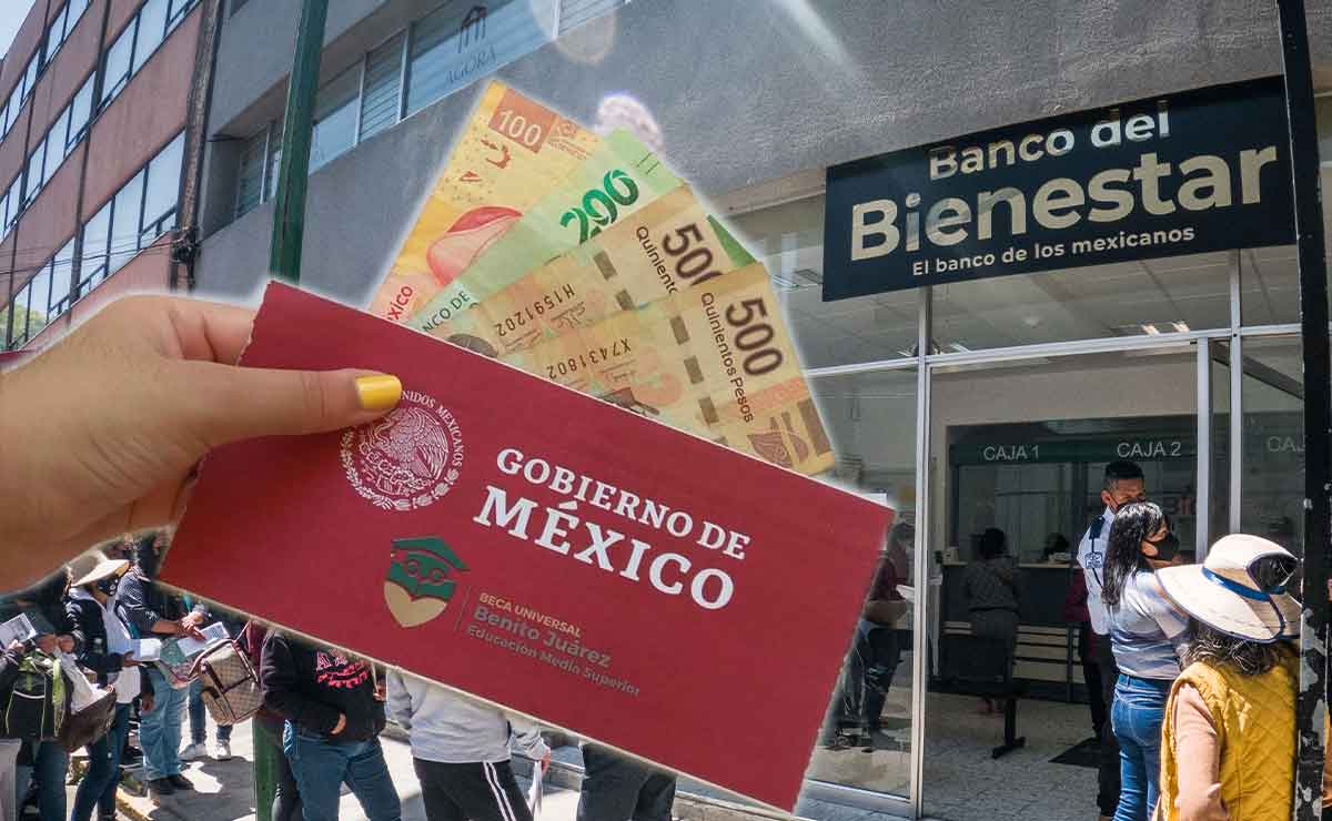 Mano con sobre de las Becas Benito Juárez en el Banco del BIenestar