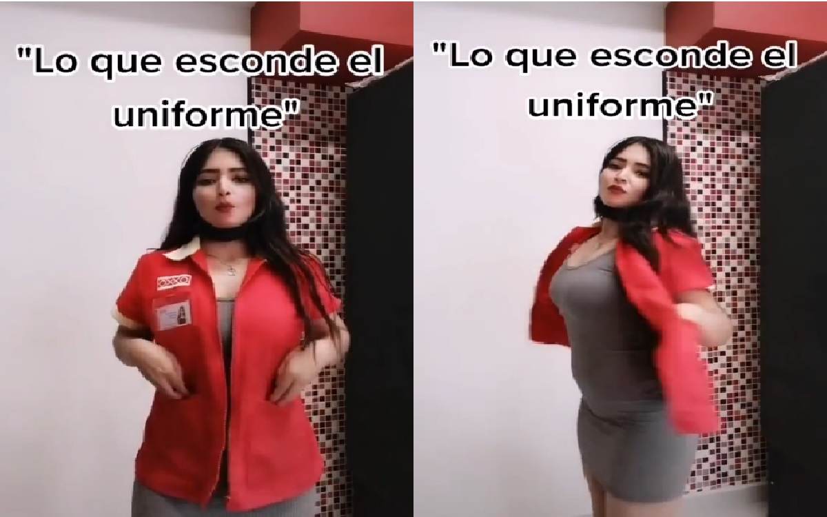 empleada del oxxo bailando en video viral