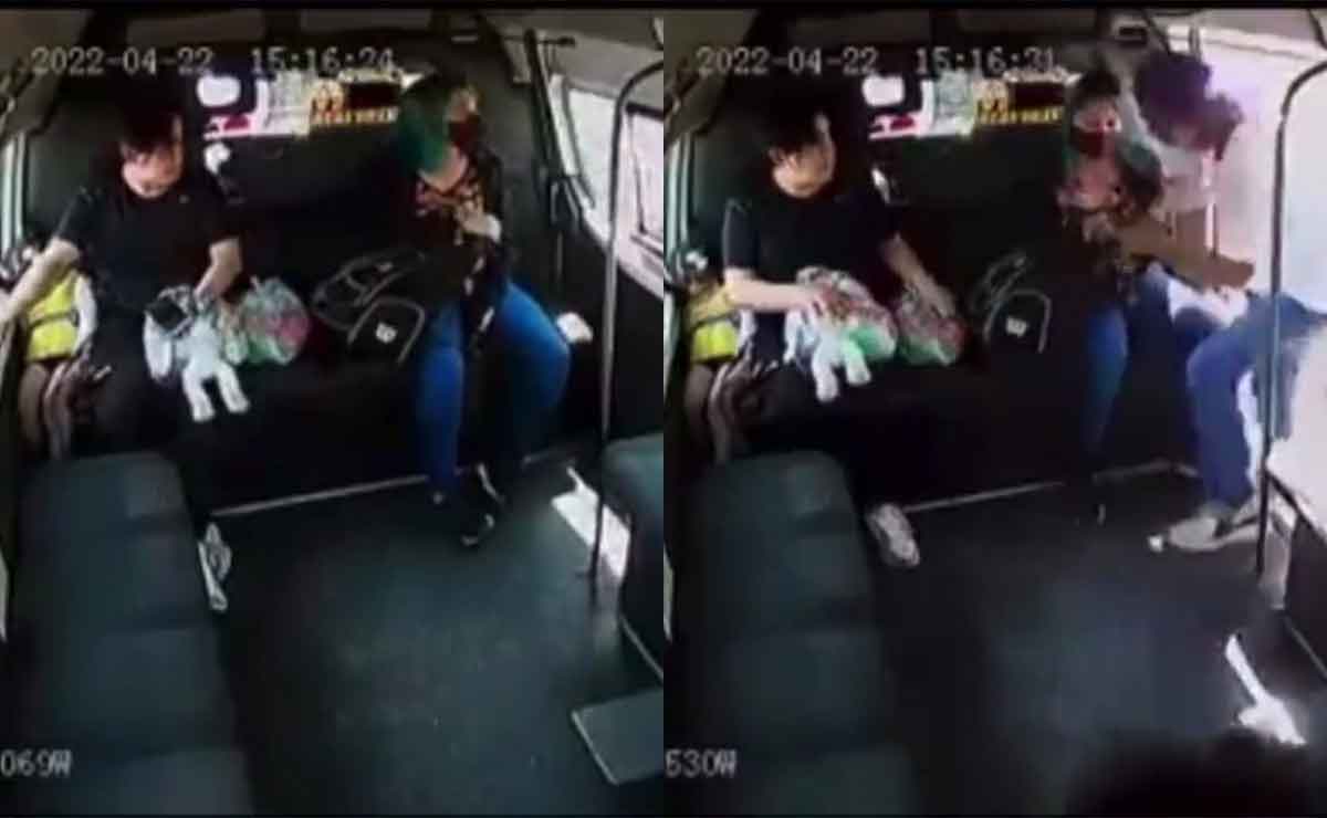 Joven llora tras entregar su mochila a ladrones en Edomex