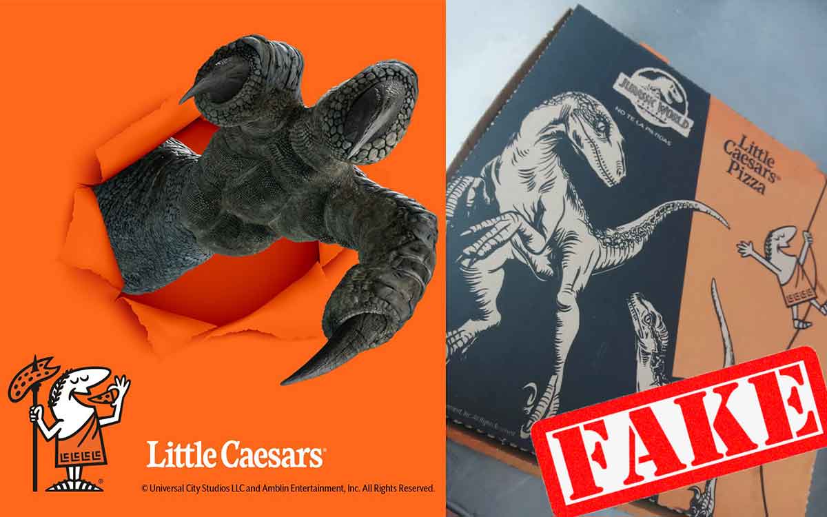 dino pizza de Little Caesars por jurassic world dominion