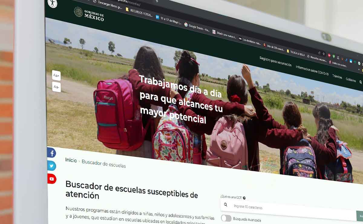 Buscador de escuelas para solicitar la beca benito juárez