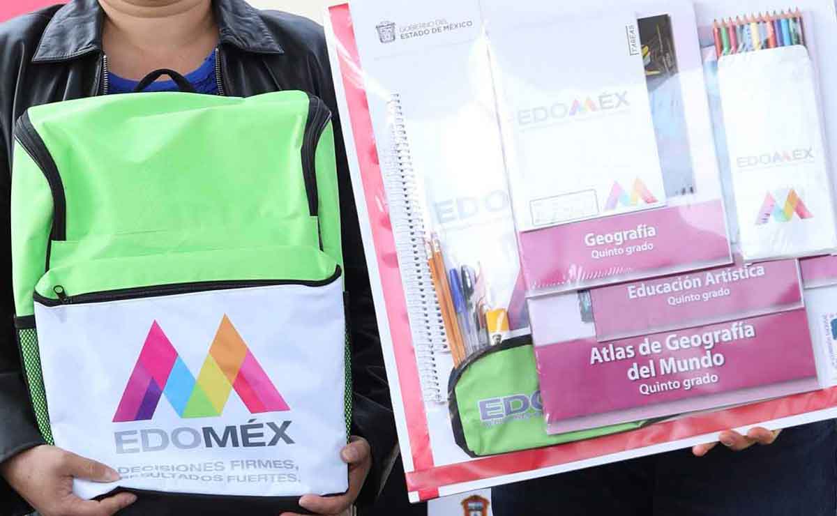 Mochila y útiles escolares en el Edomex