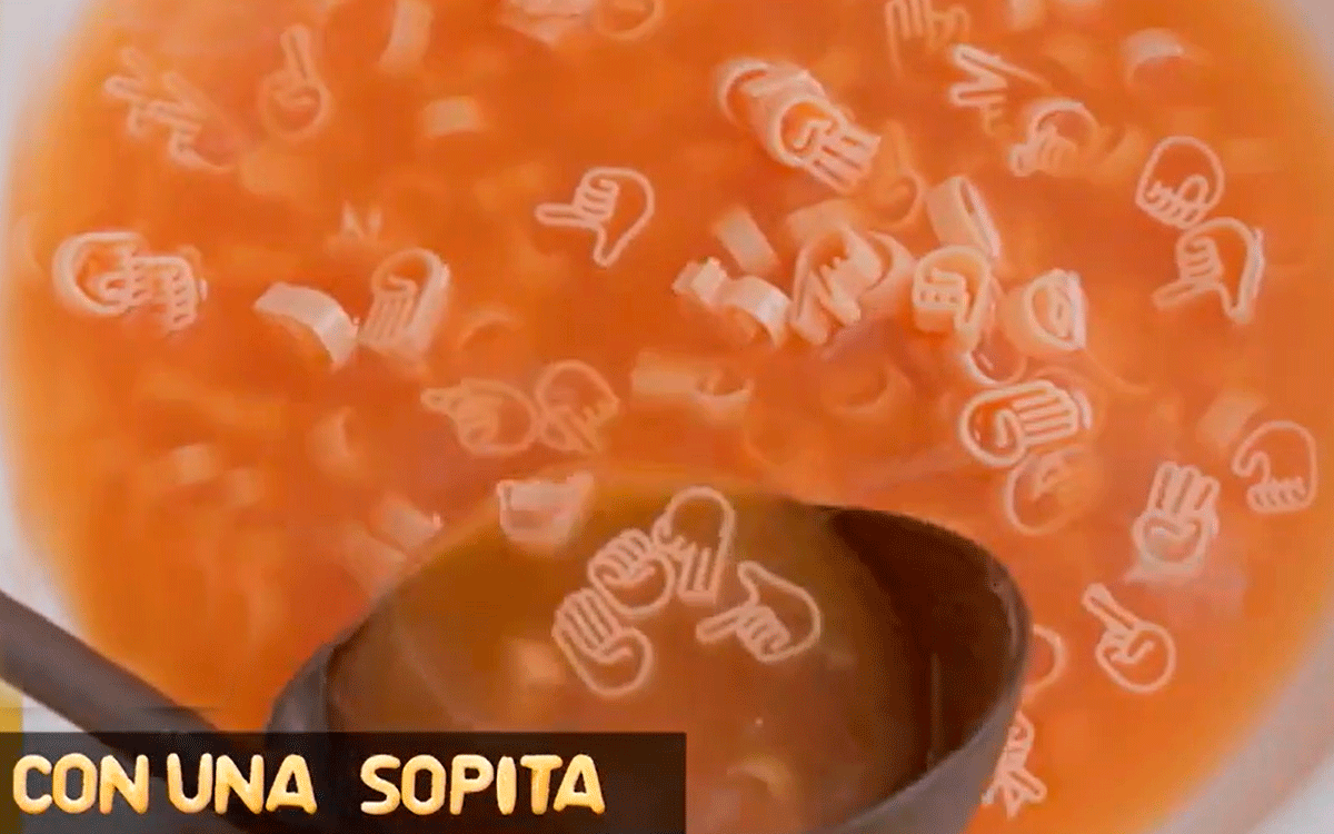 plata de sopita de señas se hace viral