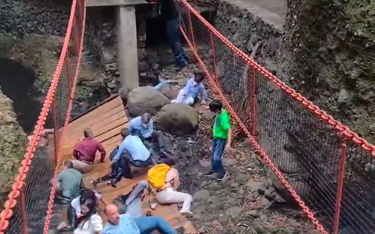 video viral de lesionados puente parque cuernavaca