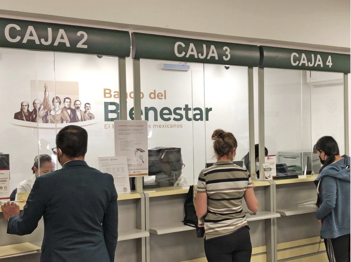 cajas del banco del bienestar